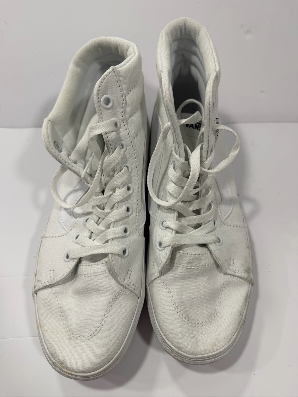 Vans White High-Top Canvas Sneakers